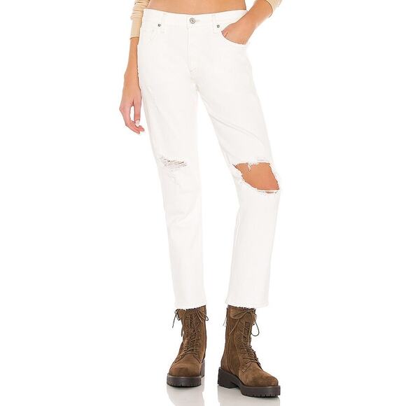 Citizens of Humanity Emerson Slim Fit Boyfriend Distressed Jeans Stretch 27 New - Picture 1 of 14